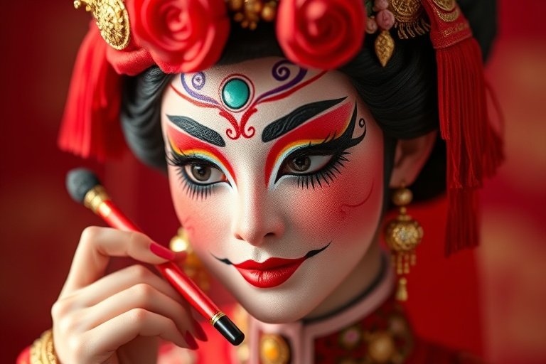 久久不卡视频-非遗传承：京剧脸谱绘制技艺